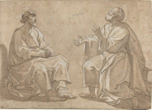 Two Seated Saints, 17th century.