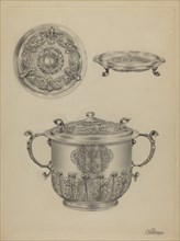 Silver Caudle Cup, c. 1936.