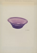 Amethyst Glass Bowl, c. 1940.
