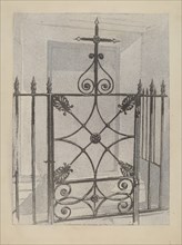 Iron Gate and Fence, c. 1936.