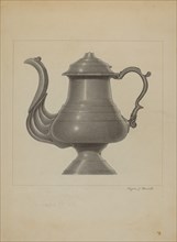 Pewter Coffee Pot, c. 1936.