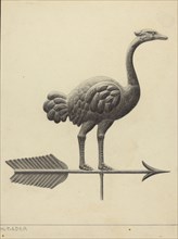 Ostrich Weather Vane, c. 1937.