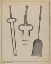 Fire Tongs and Shovel, c. 1937.