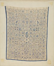 Embroidered Coverlet, c. 1936.