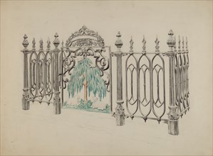 Cast Iron Gate and Fence, c. 1936.