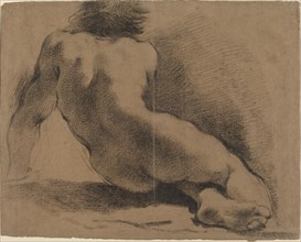 Seated Nude Boy Seen from the Back.