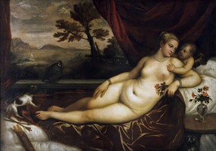 Venus and Cupid, c. 1550. Creator: Titian (1488-1576).