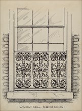 Cast Iron Window Grill, c. 1936.