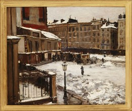 Place Pigalle under snow, c1870.