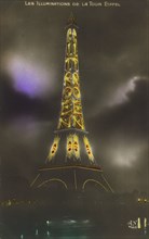 The Eiffel tower at Night, c. 1925. Private Collection.