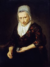 Old woman with snuff.