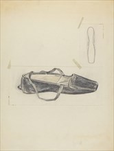 Black Leather Slipper, c. 1940.