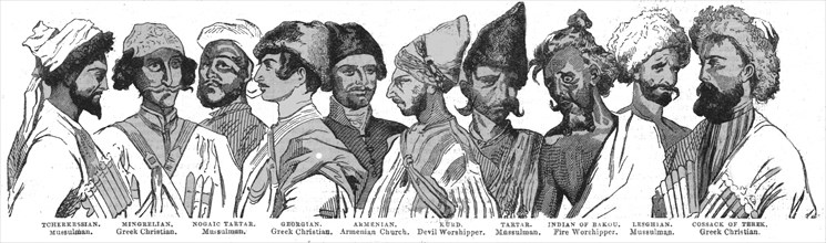'Types of the Circassian Races', 1854. Creator: Unknown.