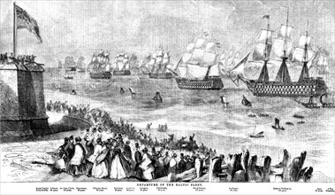 'Departure of the Baltic Fleet', 1854. Creator: Unknown.