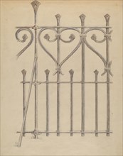 Wrought Iron Fence, c. 1936.