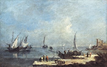 View of a port, on the lagoon.