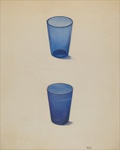 Whiskey Glasses (Cobalt), c. 1937.