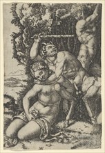 A satyr fighting for a nymph, ca. 1510-40.