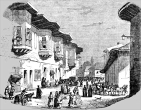 'Street in Bucharest; Wallachia', 1854. Creator: Unknown.