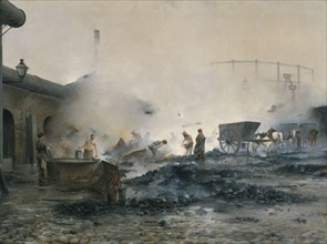 Courcelles gas plant, 1884.