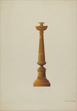 Wooden Candlestick, c. 1937.