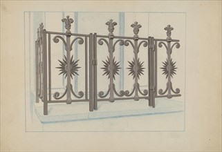 Cast Iron Gate and Fence, c. 1936.