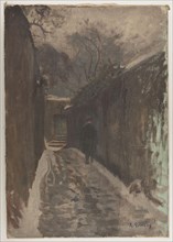 Rue Berton under snow, 1901.