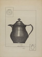 Pewter Water Pitcher, c. 1936.