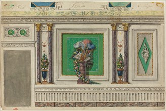 Design for a Wall of a Music Room [recto].