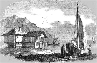 'Fishermans Huts at Tchatal-Skelsy', 1854. Creator: Unknown.