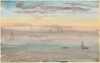East River, Sunrise, 1862.