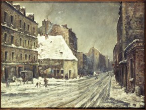 Rue du Mont-Cenis, under snow, 1907.