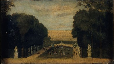 Allee du Carpet-Vert, in Versailles, c1860.