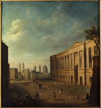 Place du Louvre and colonnade, around 1810.