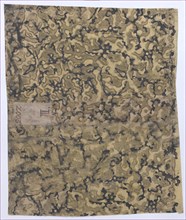 Book cover with marbled pattern, 19th century.