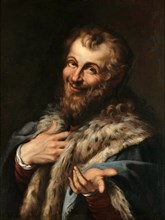 Democritus, c. 1596. Creator: Carracci, Agostino (1557-1602).