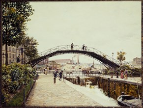 The Saint-Martin canal, c1900.