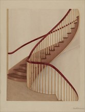 Shaker Spiral Staircase, c. 1938.