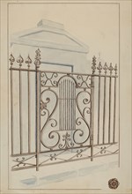 Wrought Iron Gate and Fence, c. 1936.