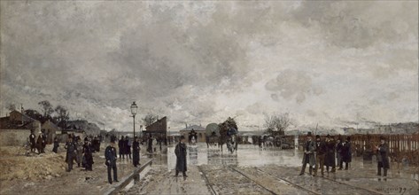 A corner of Bercy during the flood, 1879.