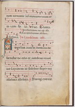 Leaf 3 from an antiphonal fragment, c. 1275.