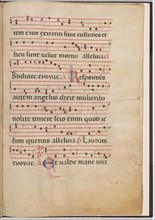 Leaf 4 from an antiphonal fragment, c. 1275.