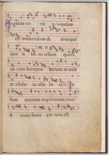 Leaf 2 from an antiphonal fragment, c. 1275.