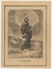 Broadsheet depicting Saint Judas Thaddeus, 1905.