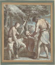 Adam and Eve with Cain and Abel.