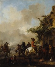 Horsemen stop, between 1639 and 1668.