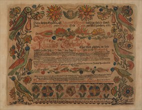 Pa. German Birth Certificate, c. 1936.