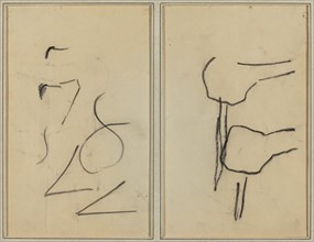 Scribbles; Two Shapes [verso], 1884-1888.