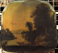 Landscape with a river, between 1701 and 1800.