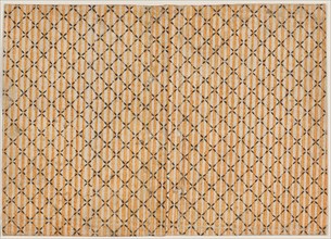 Sheet with stripe and grid pattern, 19th century.